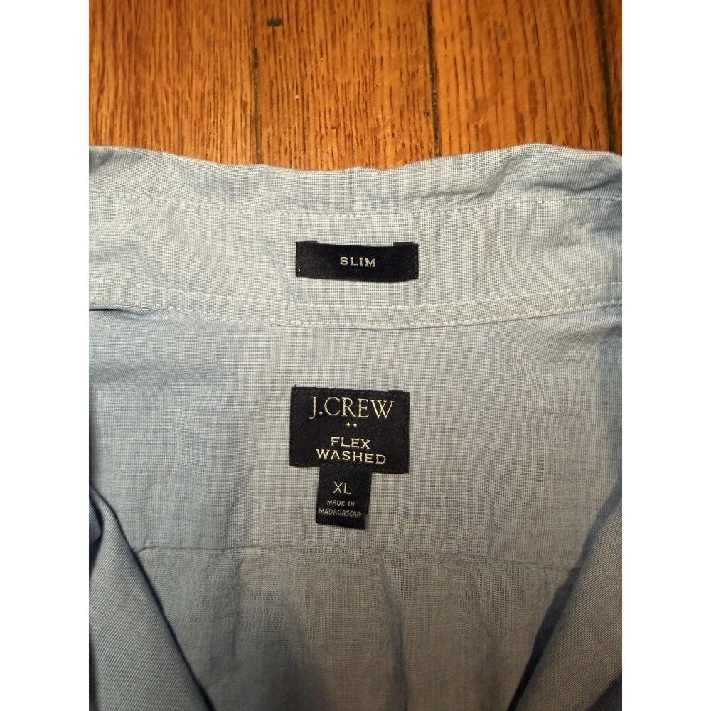 J.CREW Chambray Men’s Slim Fit Button-Down Shirt Blue XL